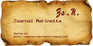Zsarnai Marinetta névjegykártya